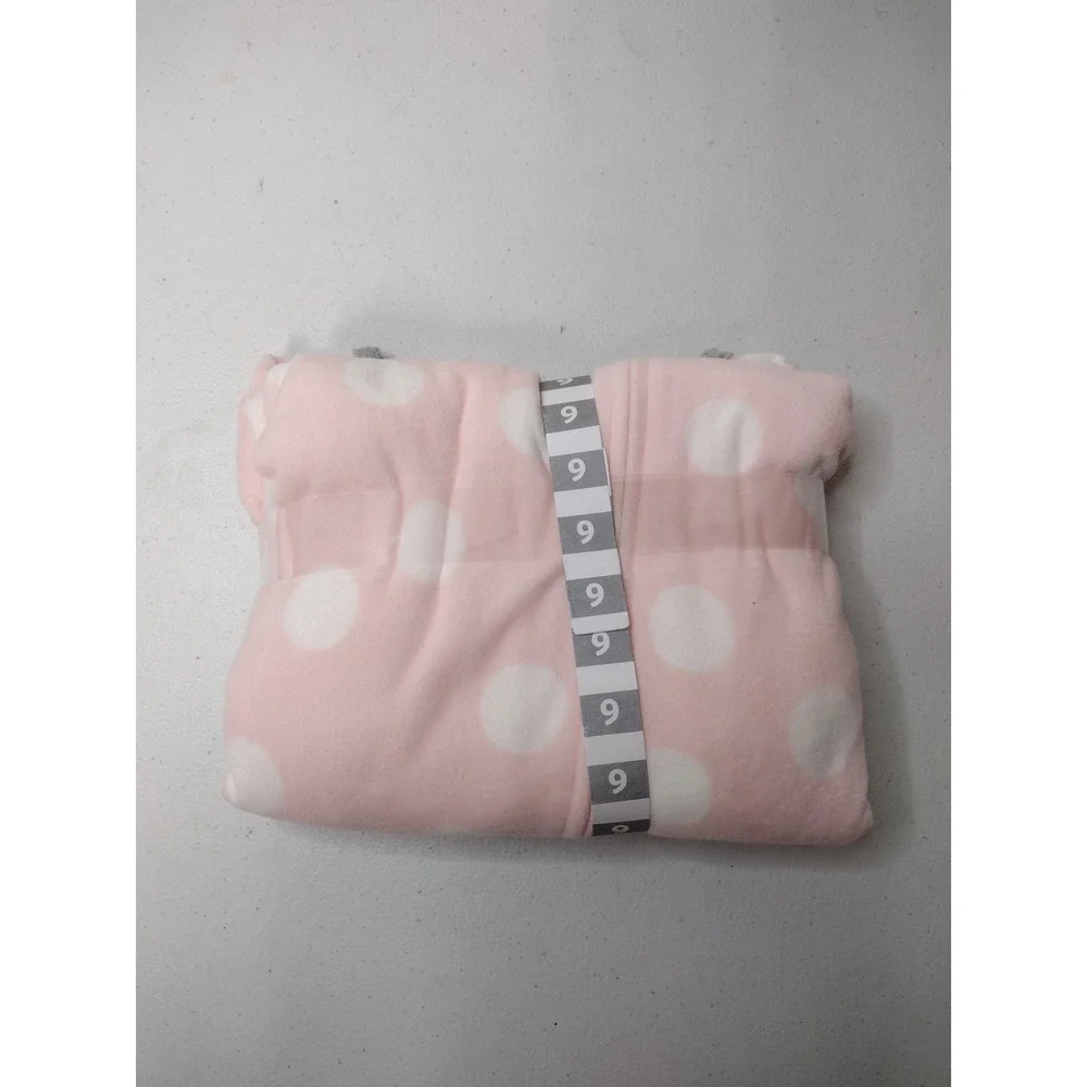 Carter's Girls Pink Polka Dot Fleece Footed Pajamas Size 6 Zip Front Sleepwear